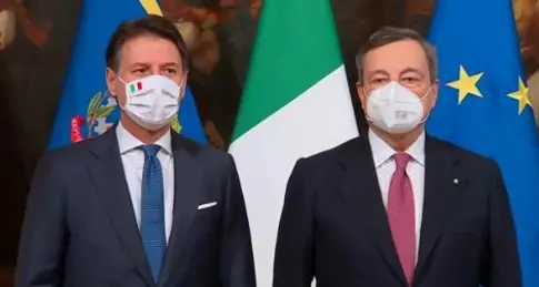 Le tante lodi a Draghi e quelle critiche a Conte