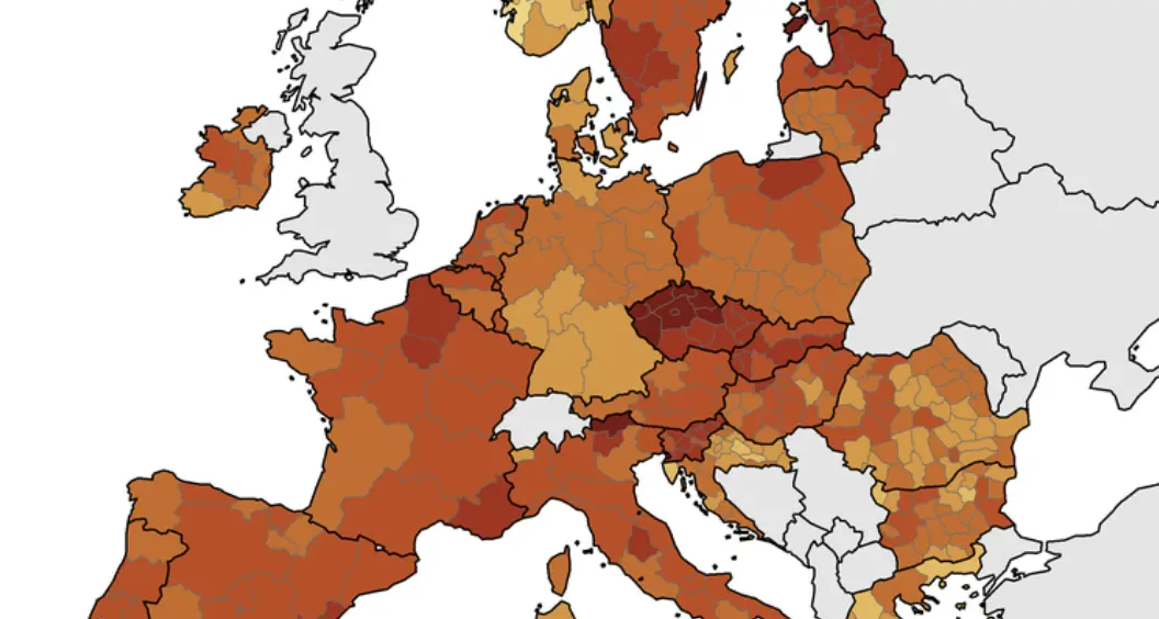 L'Ue lascia in rosso scuro il Trentino e l'Alto Adige