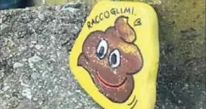 Mollaro, provocazione d'artista: per strada spuntano i \"caccasassi\"
