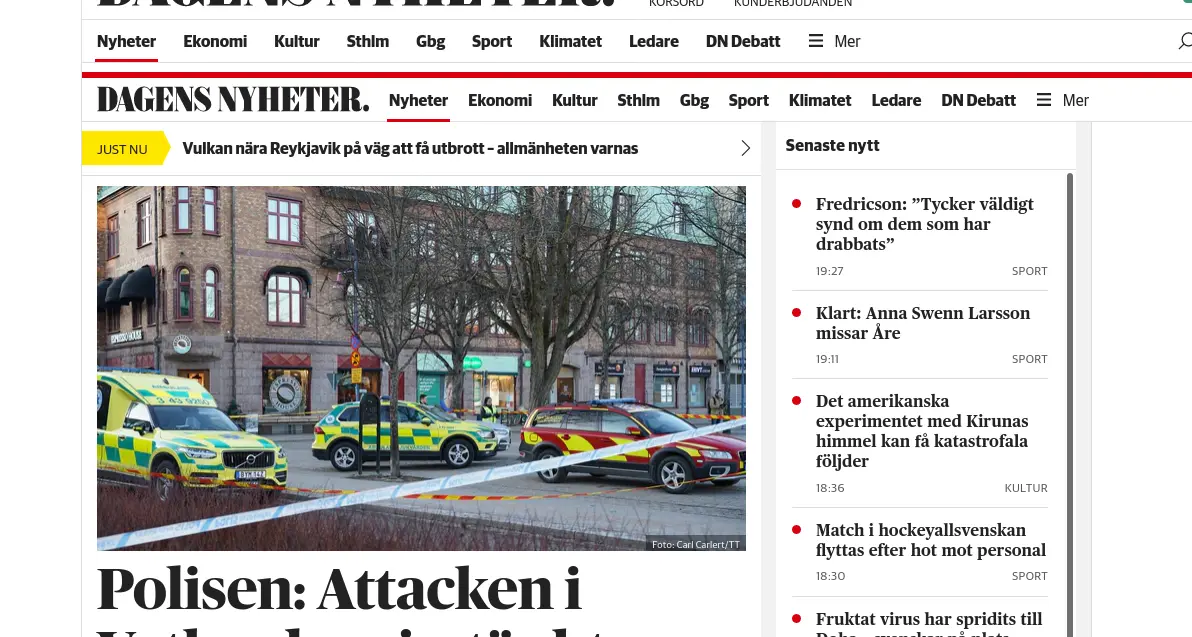 Terrore in Svezia, otto accoltellati