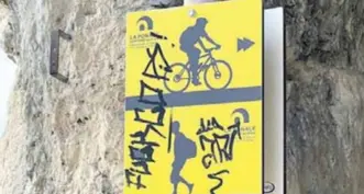 La Ponale appena riaperta e già imbrattata da scritte