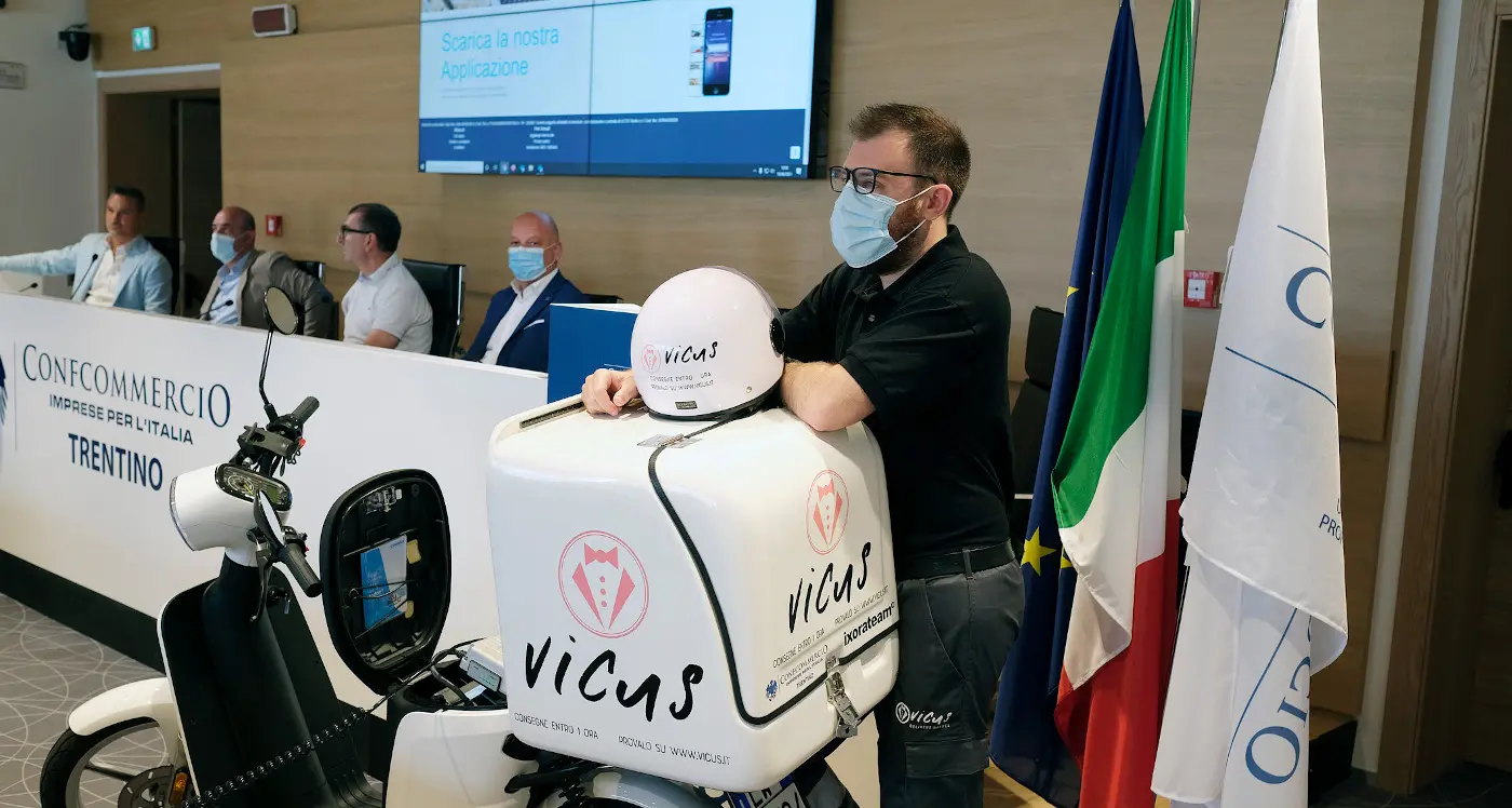 \"Vicus è già partita, assunti i primi riders per le consegne in Trentino\"