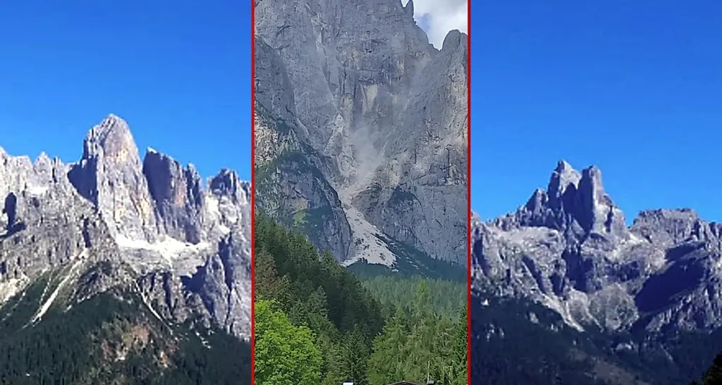 Nuovo crollo sulle Dolomiti, in Primiero frana un pezzo del Sass Maor