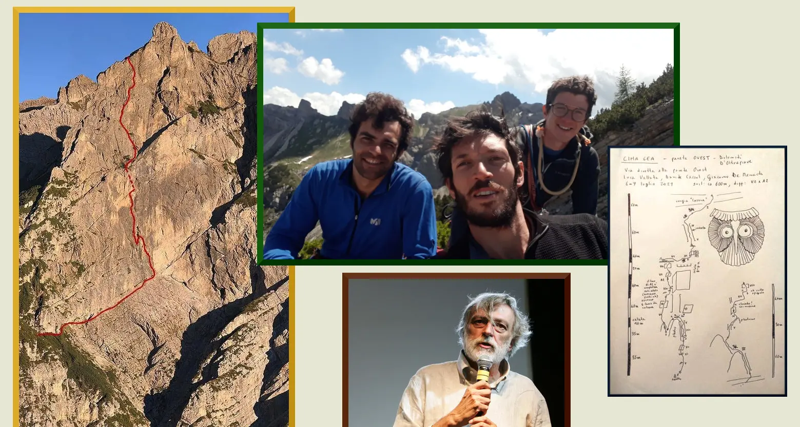 Tre alpinisti bellunesi intitolano a Gino Strada una nuova via sulle Dolomiti