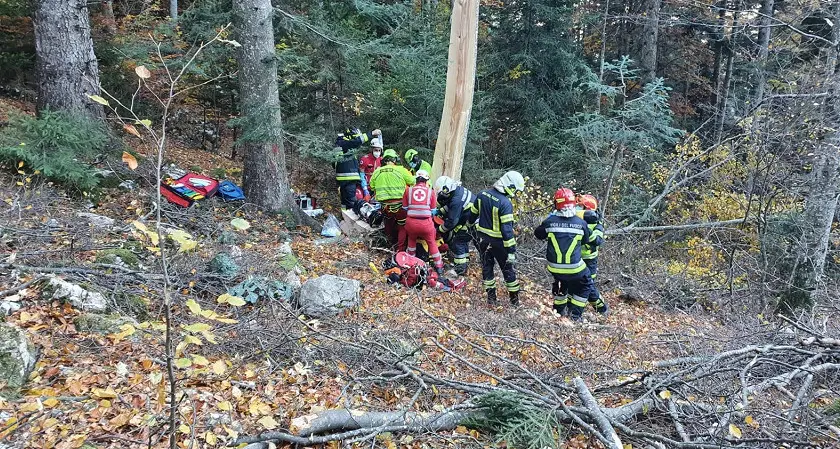 Grave un boscaiolo travolto da un albero a Comano Terme: è stato ricoverato in rianimazione