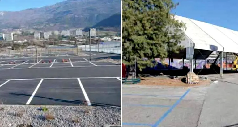 Il cantiere al parcheggio ex Sit: il Comune ricorda che in alternativa si può andare in via Fersina