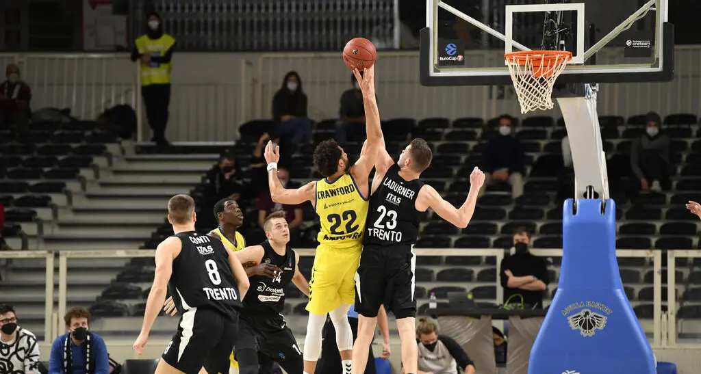 EuroCup, Dolomiti Energia sconfitta in casa da Andorra. Domani il recupero contro Varese