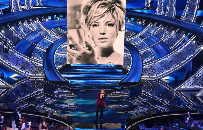 Sanremo Festival host and artistic director, Amadeus on stage at the Ariston theatre during the 72nd Sanremo Italian Song Festival, in Sanremo, Italy, 02 February 2022. The music festival runs from 01 to 05 February 2022. ANSA/RICCARDO ANTIMIANI