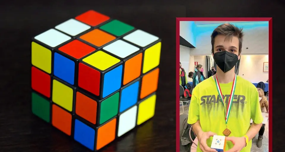Daniel Sartori, giovane campione trentino con il cubo di Rubik