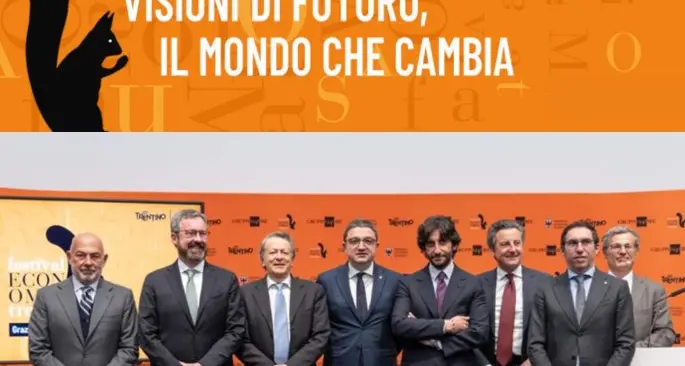 Barbara Poggio e gli otto maschi che presentano il Festival dell'economia di Trento: è questo il mondo che cambia?