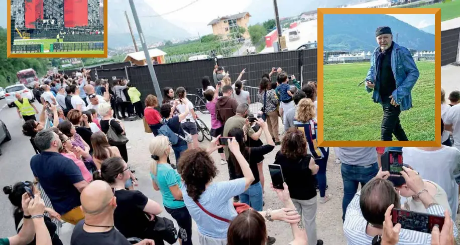 Vascomania a Trento, ieri in trecento ai cancelli della Music Arena durante le prove