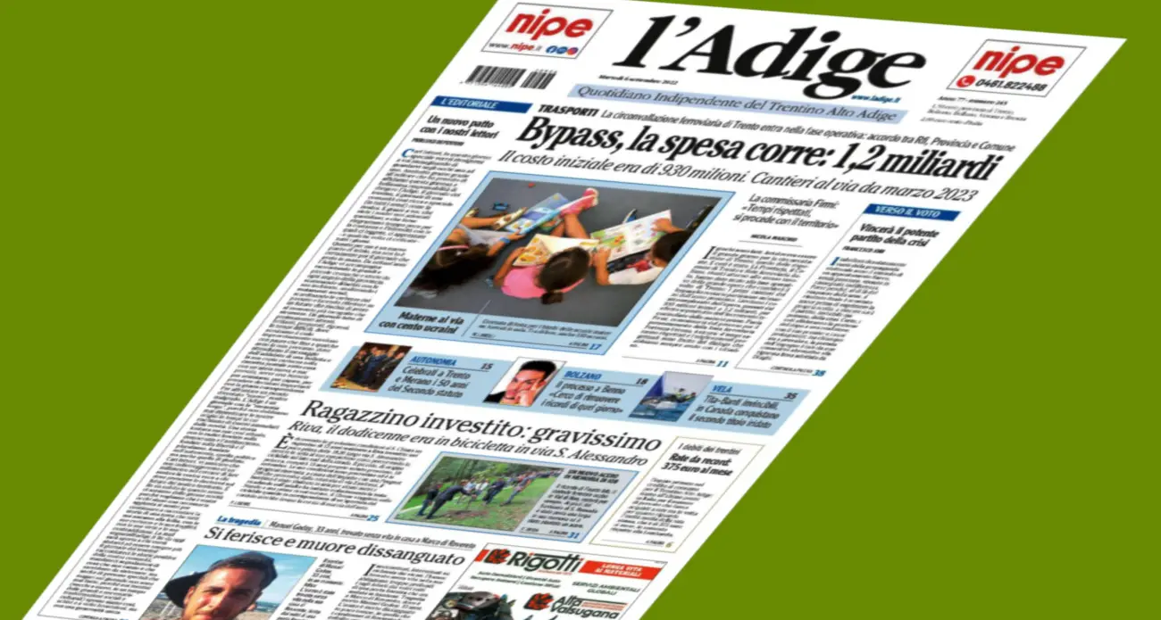 Aiutateci ad essere sempre più il giornale dei trentini: segnala@ladige.it