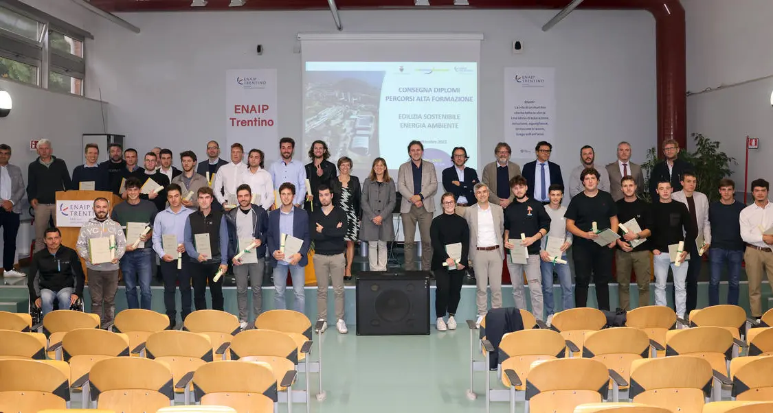 Alta formazione professionale, a Villazzano la cerimonia per i diplomi a 26 studenti