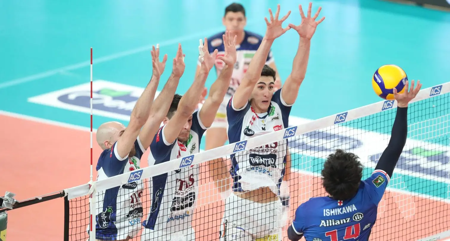 Giornata storta per l'Itas: sconfitta in casa 3-1 da Milano