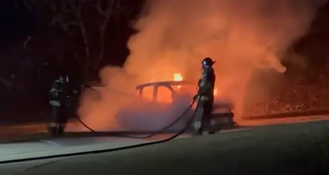 Auto in fiamme nella notte al parcheggio del Bosco della Città
