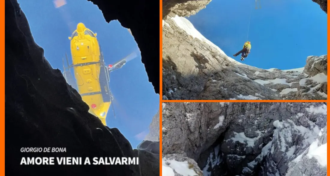 Scialpinista precipitò in una voragine ghiacciata e fu salvato dopo 25 ore: il racconto in un libro