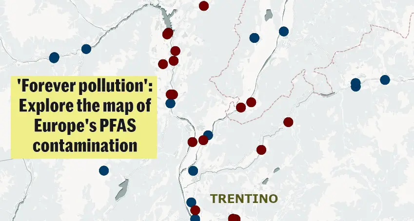 Ecco la nuova mappa delle contaminazioni da Pfas nelle acque in Trentino Alto Adige