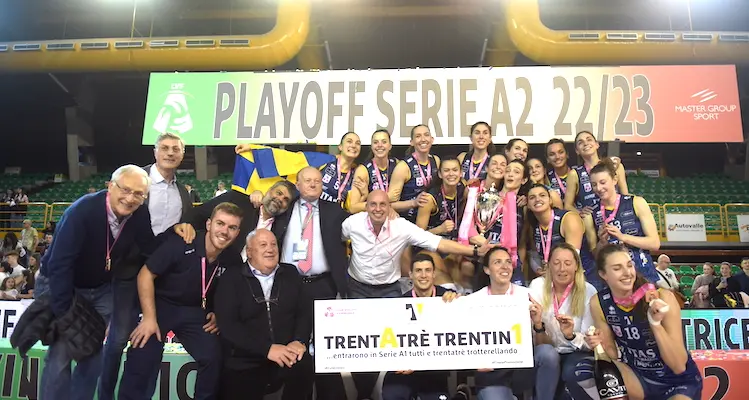 Il sogno si avvera per le ragazze dell'Itas: conquistata la serie A1