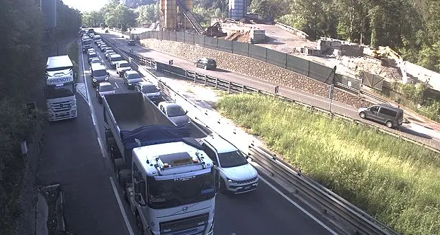 Traffico rallentato sulla statale 47 in direzione Trento