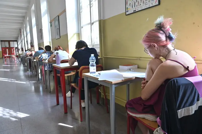 Esame di maturità 2023 presso il liceo Alfieri di Torino, 21 giugno 2023 ANSA/ALESSANDRO DI MARCO