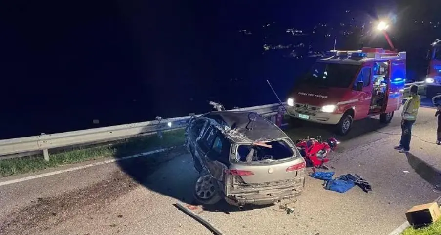 Folgaria, schianto nella notte: il motociclista gravemente ferito è un quarantenne della zona