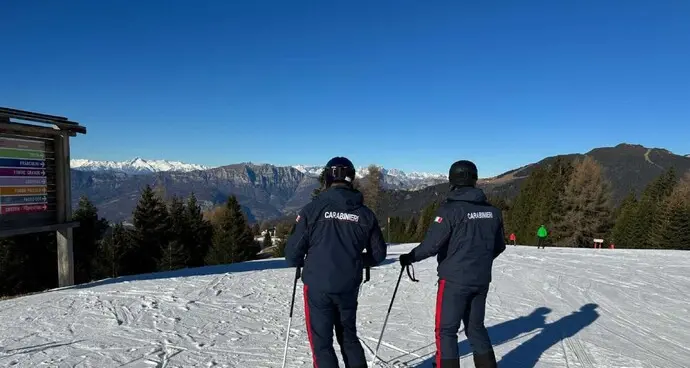 Oltre mille interventi dei carabinieri sulle piste del Trentino durante le vacanze