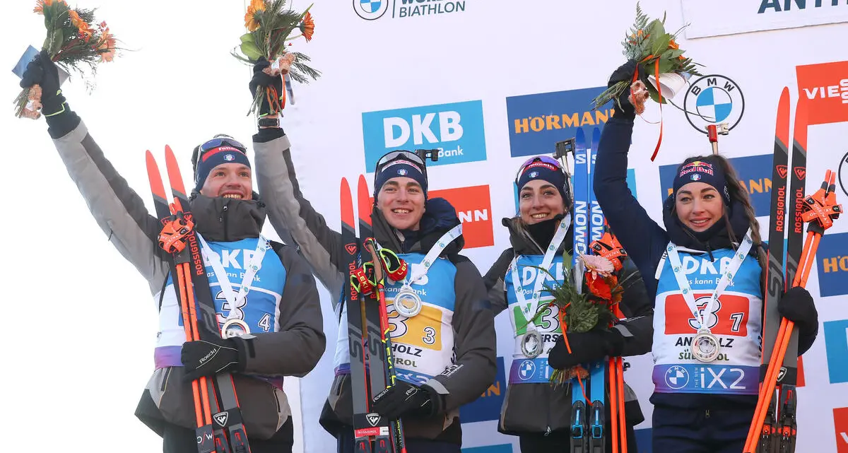 Biathlon, Italia seconda nella staffetta mista di Anterselva