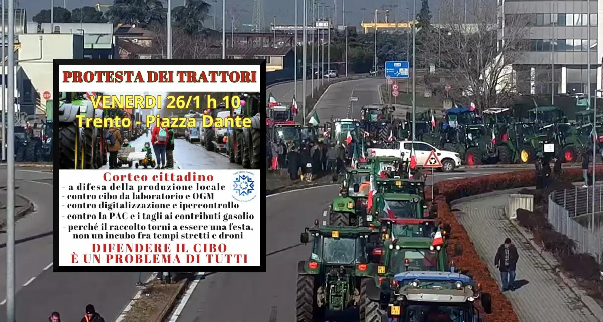 La protesta degli agricoltori \"traditi\" arriva a Trento: venerdì la manifestazione dei trattori