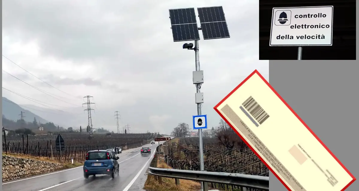 Isera, fotografato dall'autovelox mentre sfreccia a quasi 200 all'ora in zona 70