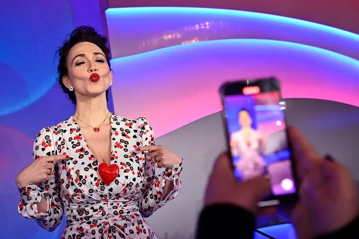 epaselect epa10458993 Italian actress Chiara Francini during a press conference at the 73rd Sanremo Italian Song Festival, in Sanremo, Italy, 10 February 2023. The music festival will run from 07 to 11 February 2023. EPA/RICCARDO ANTIMIANI
