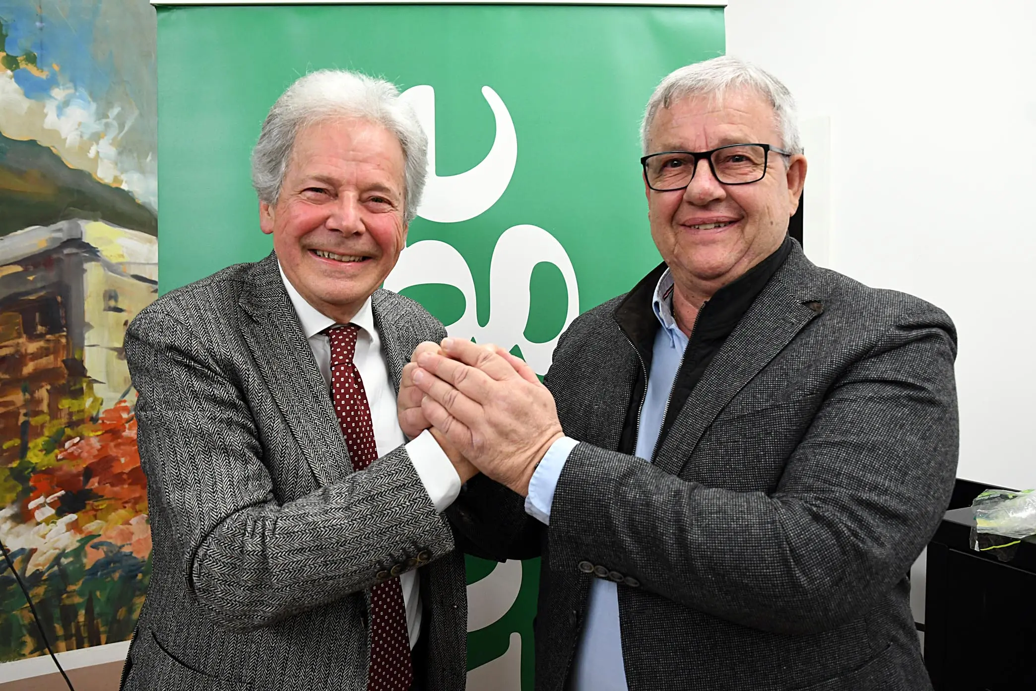 FACCIA A FACCIA FRA I CANDIDATI SINDACO DI CALDONAZZO CARLO STEFENELLI E STEFANO RICCAMBONI TRENTO 19 NOVEMBRE 2024 FOTO PAOLO PEDROTTI
