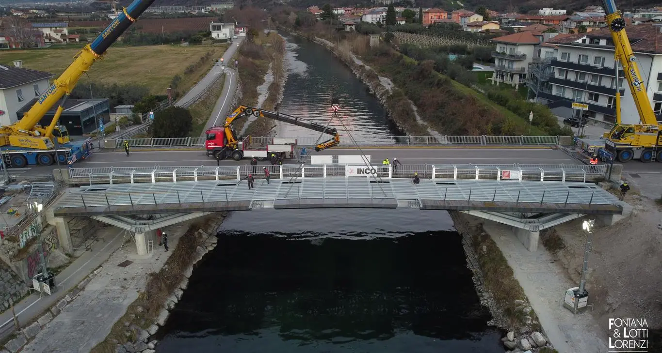 C'è un ponte in più sul Sarca: quello della ciclovia a Torbole