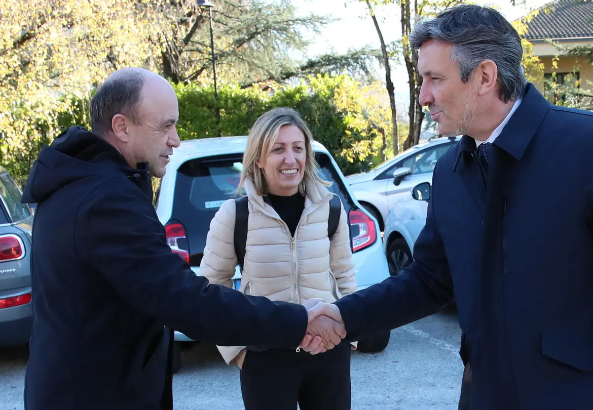 Assessore Spinelli all'Università di Scienze di Povo, Povo, Italia, 10/11/2025. Visita dell'assessore Achille Spinelli all'Università di Scienze di Povo con il Prof. Flavio Deflorian, Rettore Università di Trento © Pierre Teyssot / UniTrento