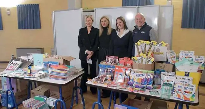 Matite, pennarelli e quaderni: oltre 5.600 articoli donati dal Centro di Solidarietà alle Scuole Gorfer