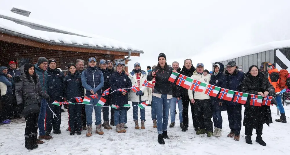 Andalo, inaugurata Casa Norvegia: Kilde salta i Giochi