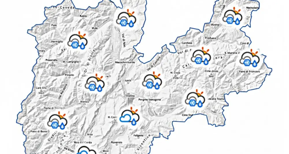 Meteo, sarà un sabato con neve sopra i 1.300 metri e vento. Domenica schiarite