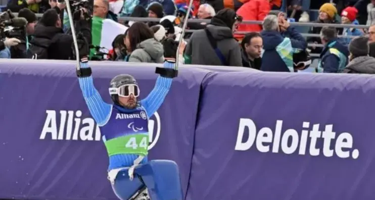 René De Silvestro oro nel gigante sitting: esplode Cortina! Record di medaglie per l'Italia: sono 14!