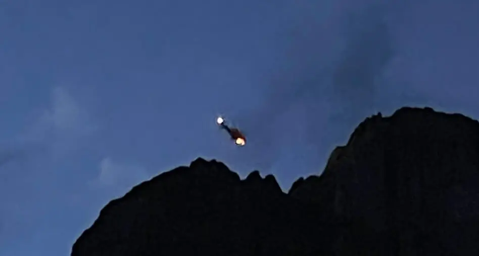 Intervento notturno sulla Seconda Torre del Sella: recuperata una cordata di tre scalatori, sono tutti illesi