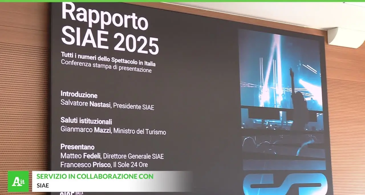 Siae, nel 2025 cresce del 7% la spesa per lo spettacolo e l'intrattenimento