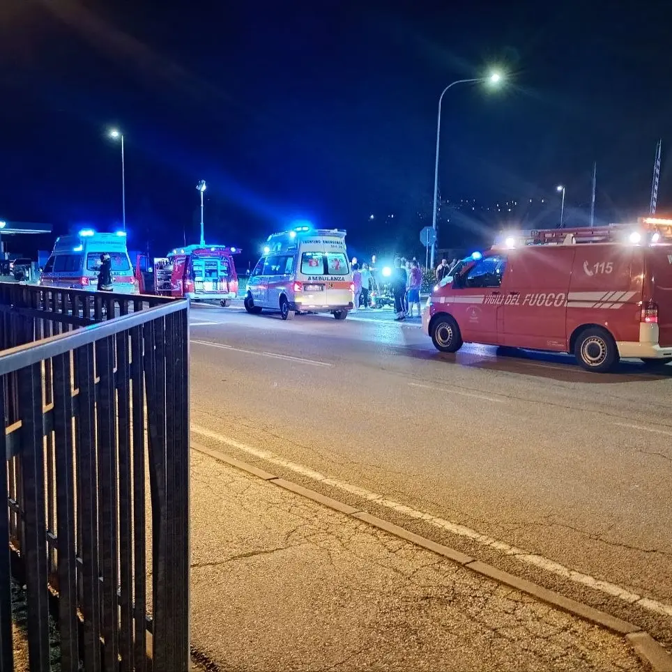 Incidente a Pergine, soccorsi all'incrocio tra via Molin del Palù e via al Lago