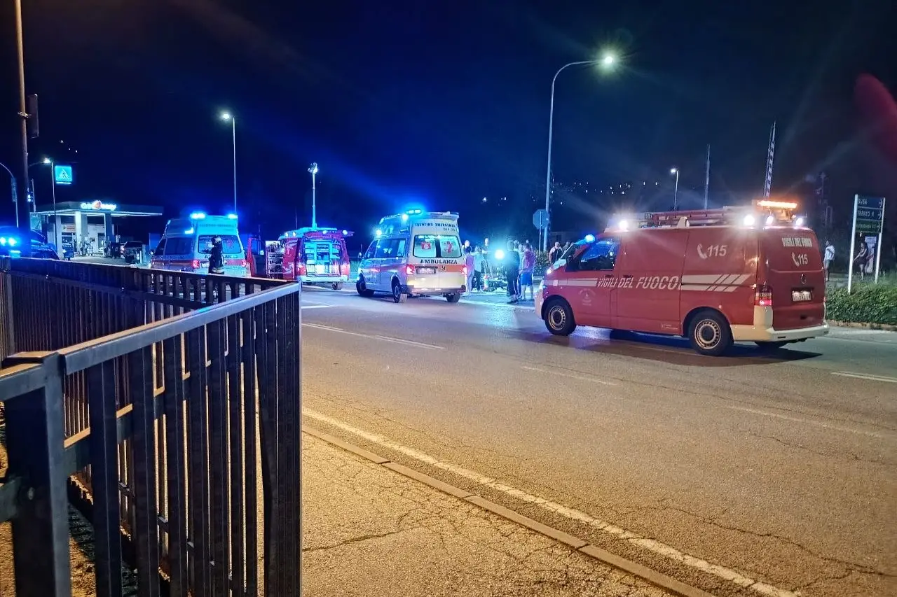 Incidente a Pergine, soccorsi all'incrocio tra via Molin del Palù e via al Lago