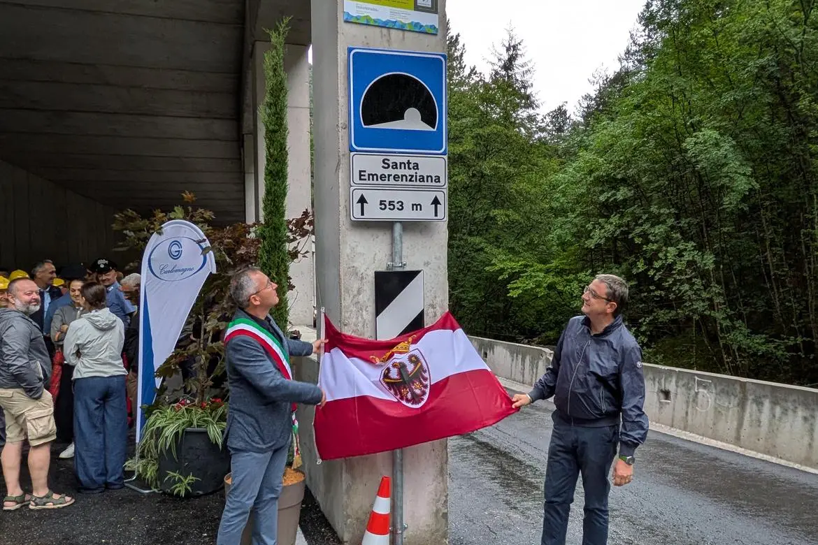 Tovel, inaugurata la nuova galleria paramassi da 12 milioni: strada più sicura