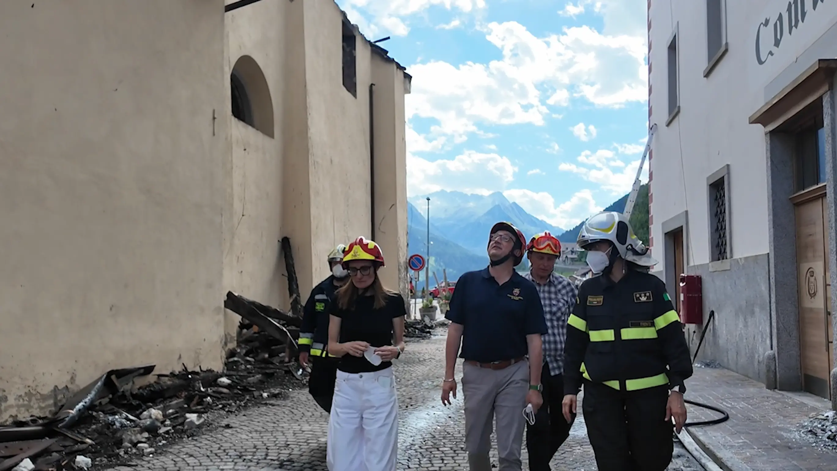 Fugatti in visita a Fraviano: «La Provincia sosterrà la ricostruzione»