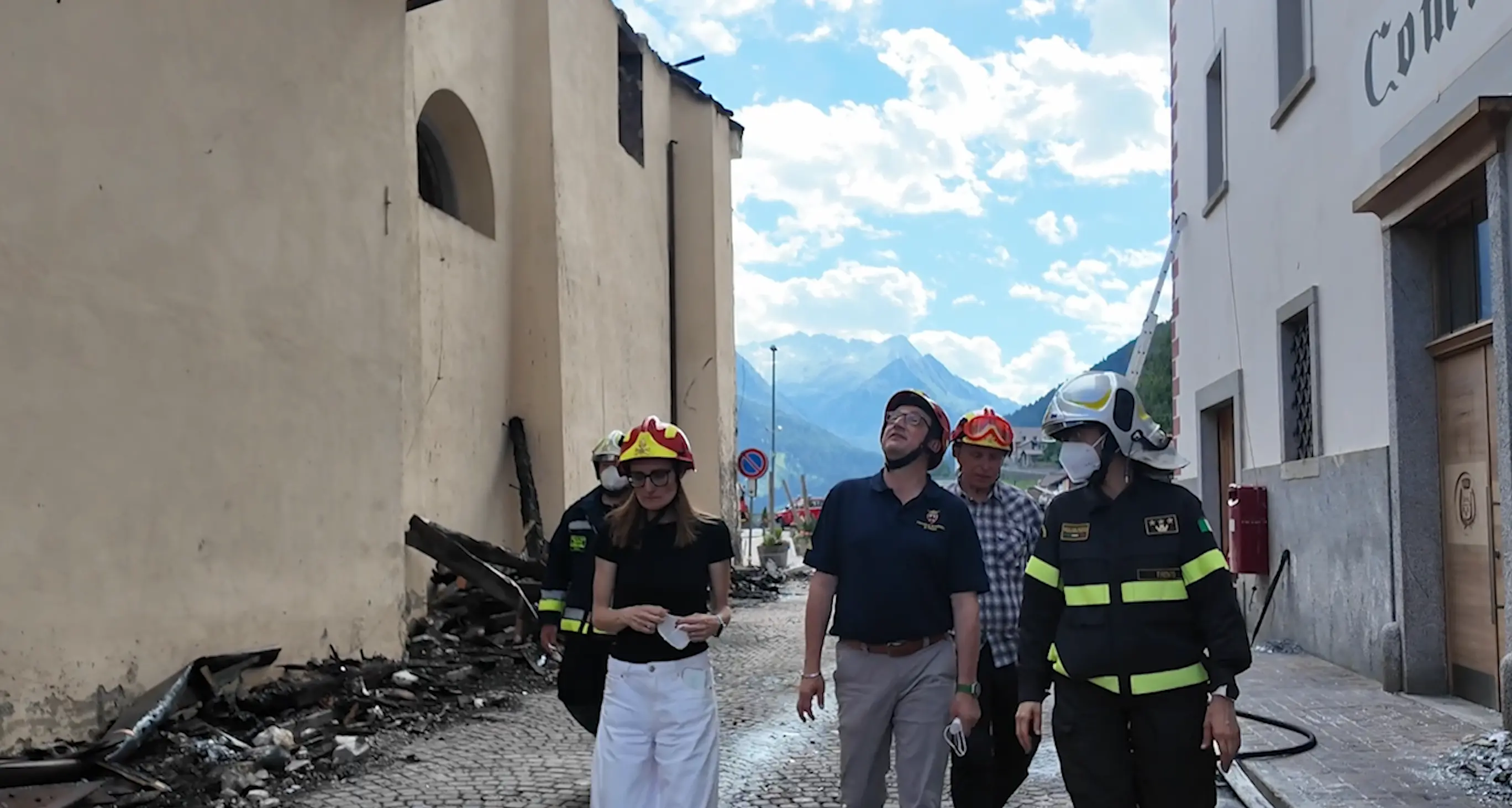 Fugatti in visita a Fraviano: «La Provincia sosterrà la ricostruzione»
