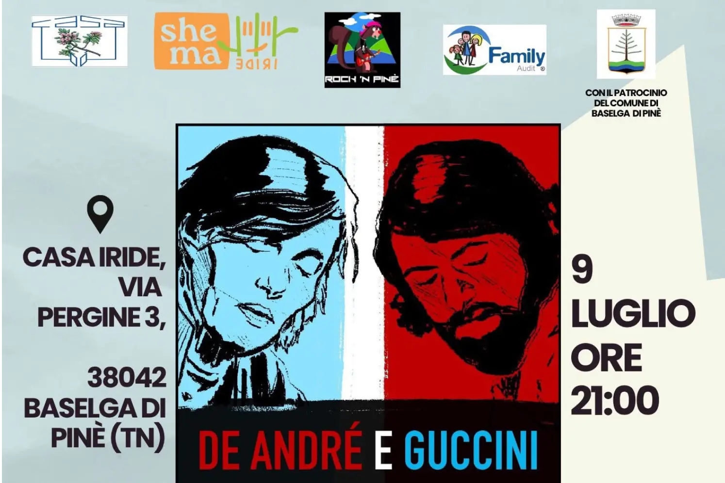 Baselga di Piné, omaggio a De André e Guccini per sostenere le missioni