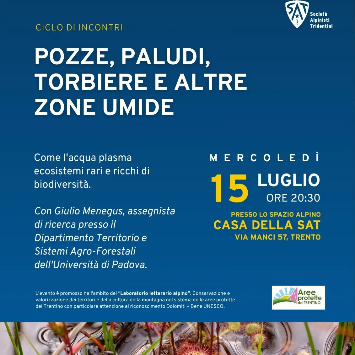 SAT e Provincia rinnovano il Laboratorio Dolomiti UNESCO sulla biodiversità