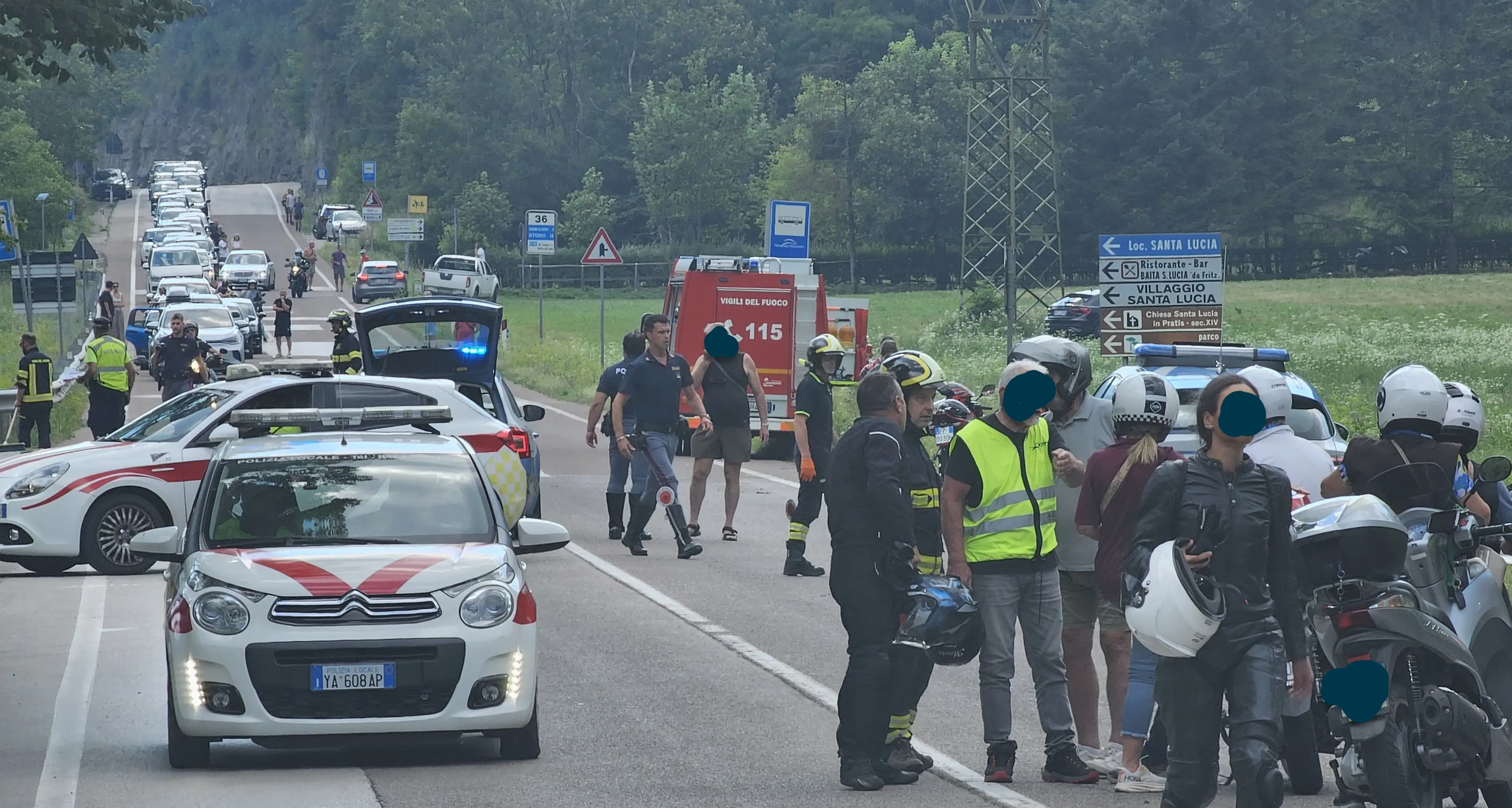 Incidente mortale nella zona di Bezzecca (Foto Bonavida)