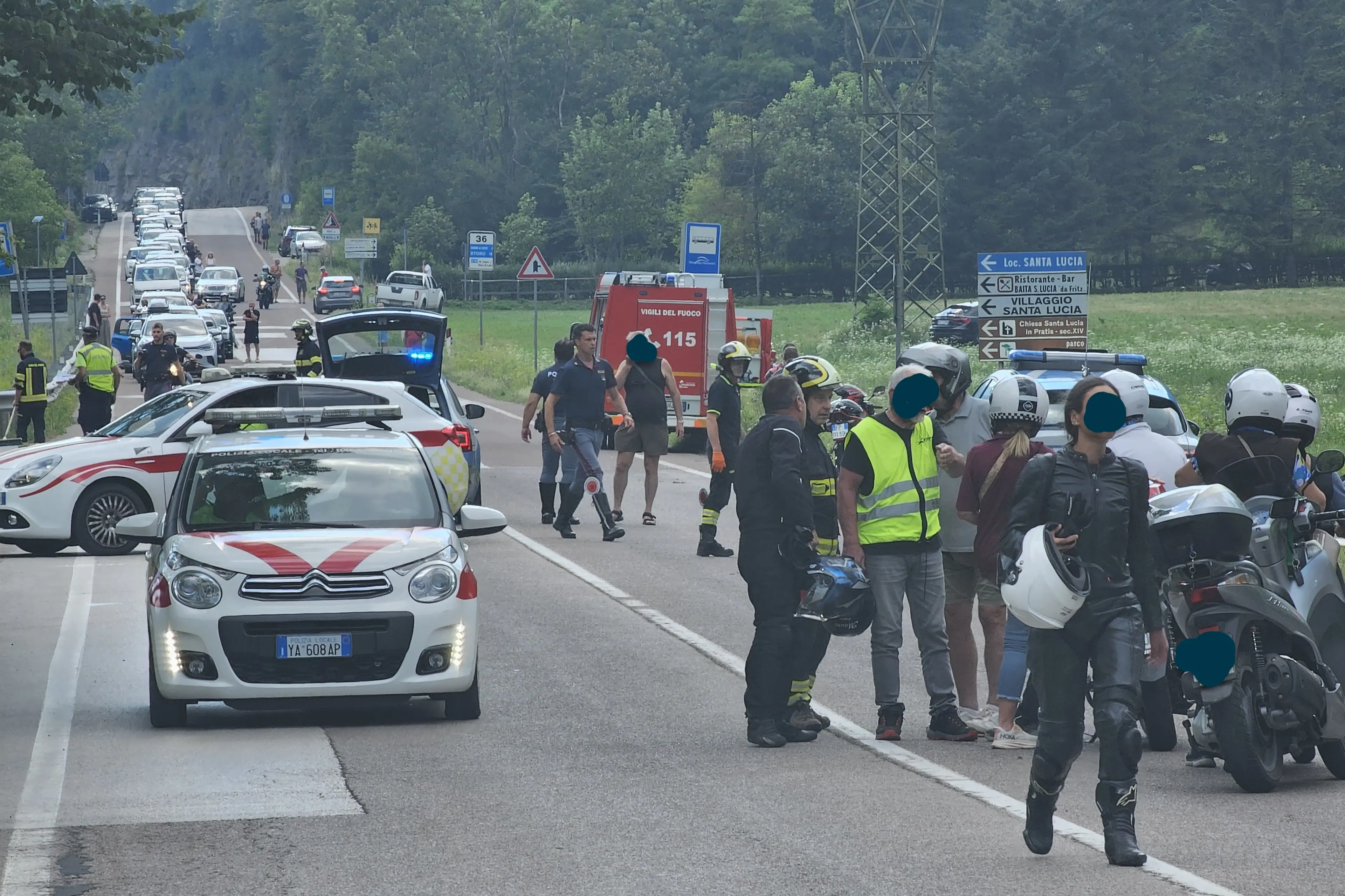Incidente mortale nella zona di Bezzecca (Foto Bonavida)