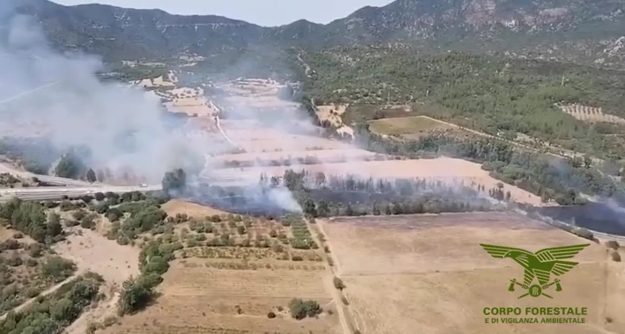 Due Canadair su un incendio nei boschi nel Cagliaritano, evacuazioni