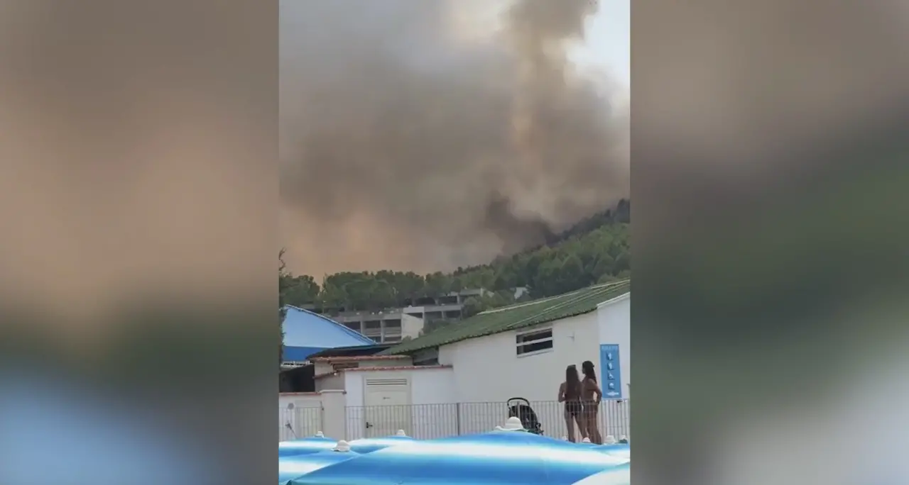Incendio sul Gargano: le fiamme, dolose e spinte dal vento, minacciano alcuni lidi